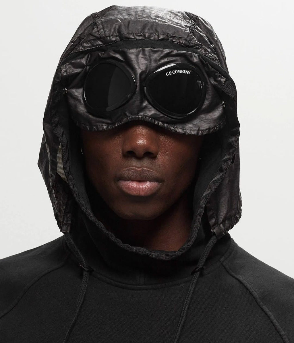 Cp Company Mixed Overhead Hoodie Black