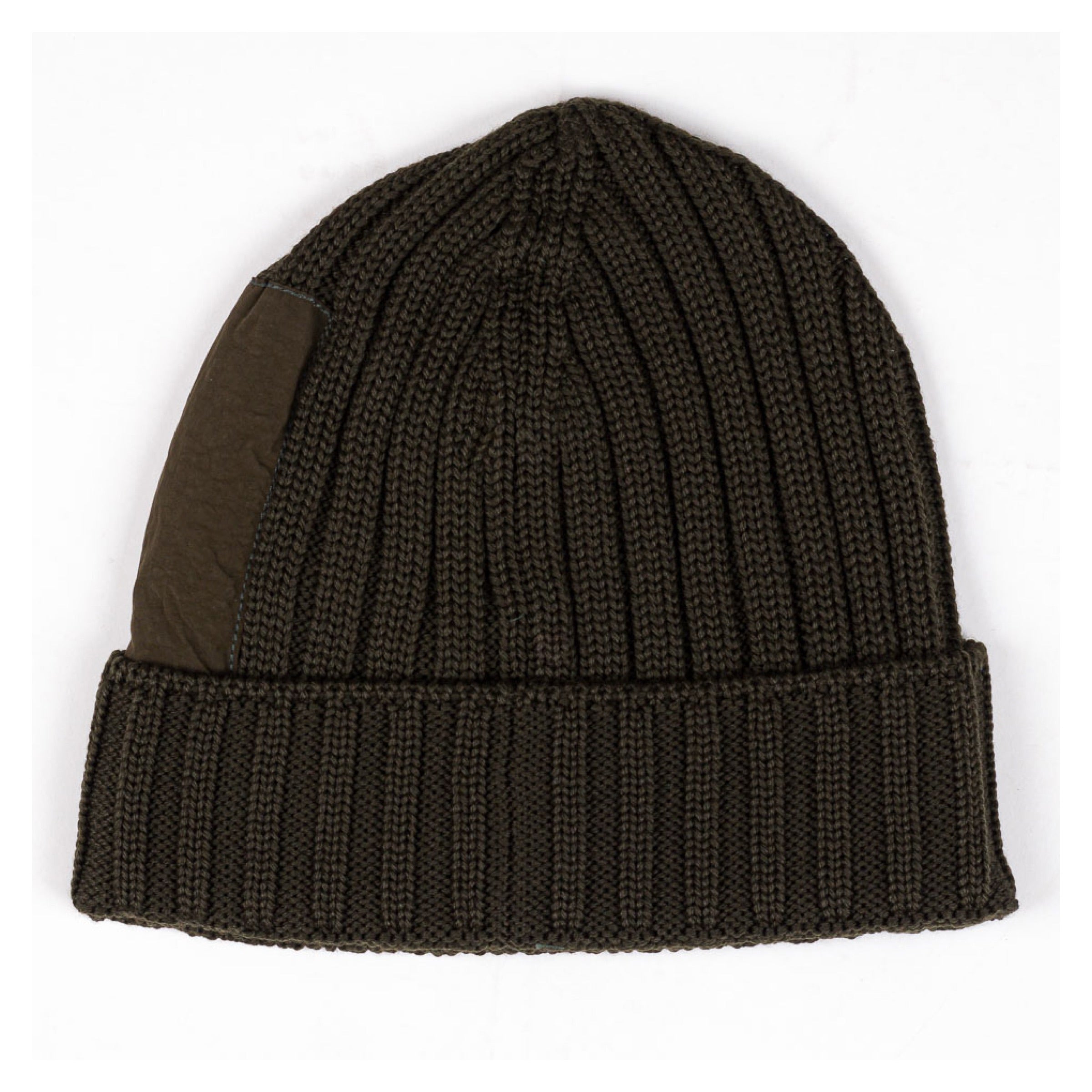 Cp Company Extrafine Merino Wool Mixed Lens Beanie In Ivy Green