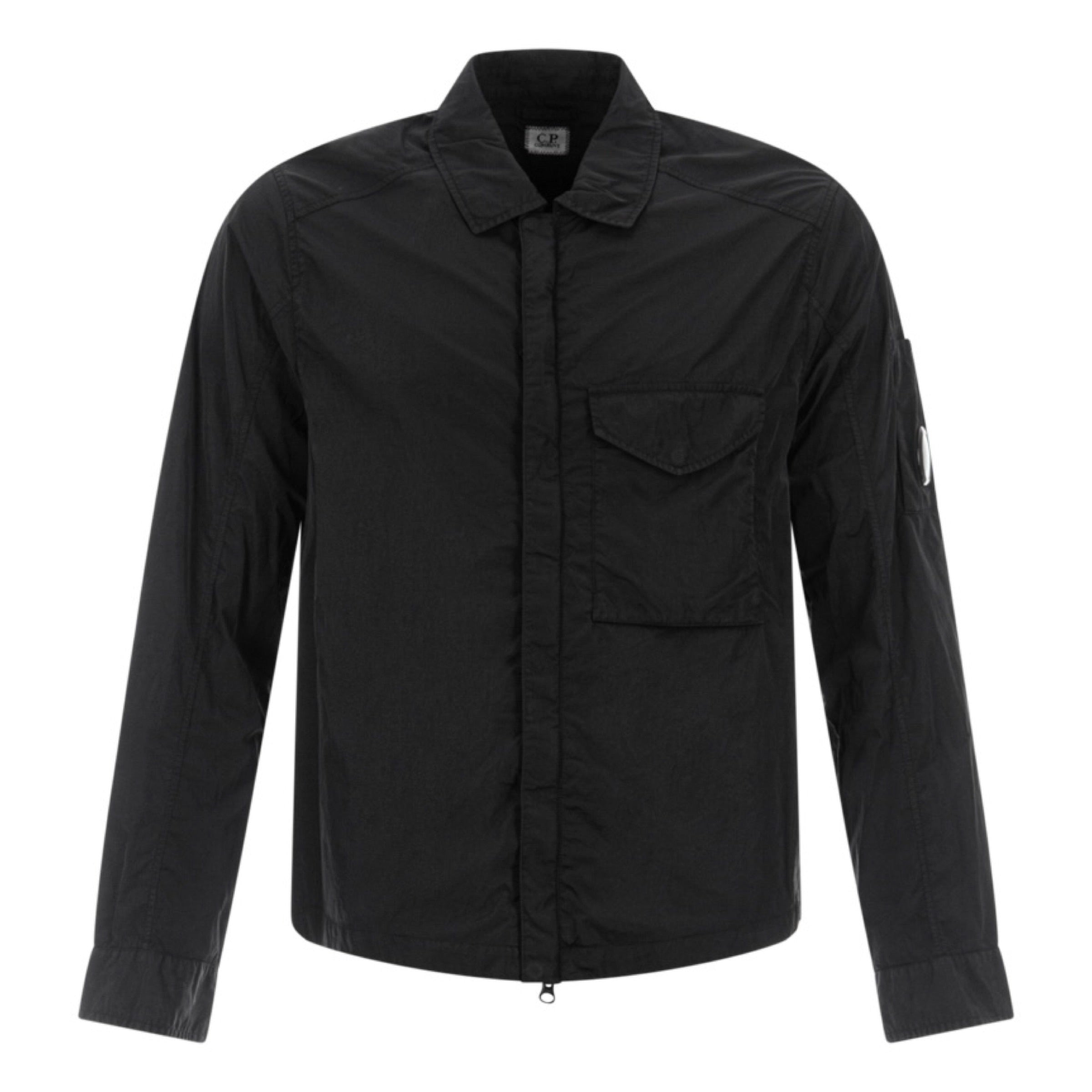 Cp Company 041A Chrome-R Overshirt In Black