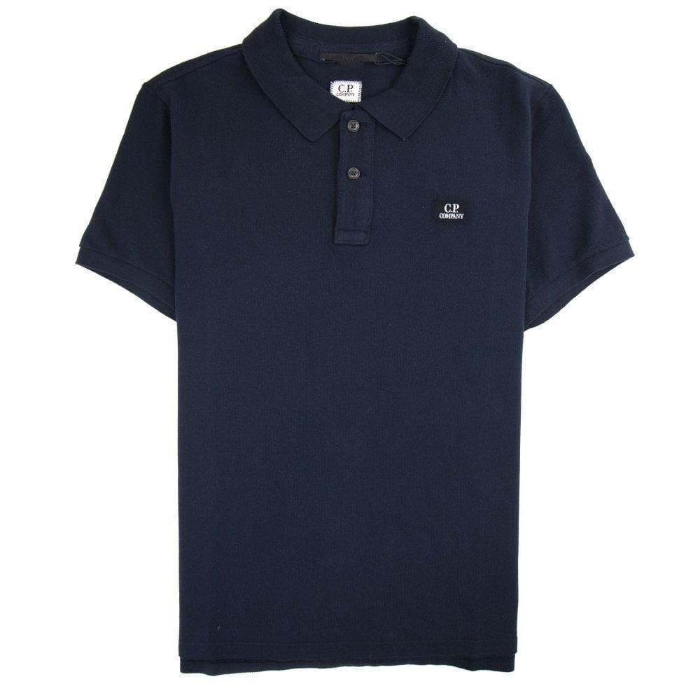 Cp Company Polo Shirt In Navy