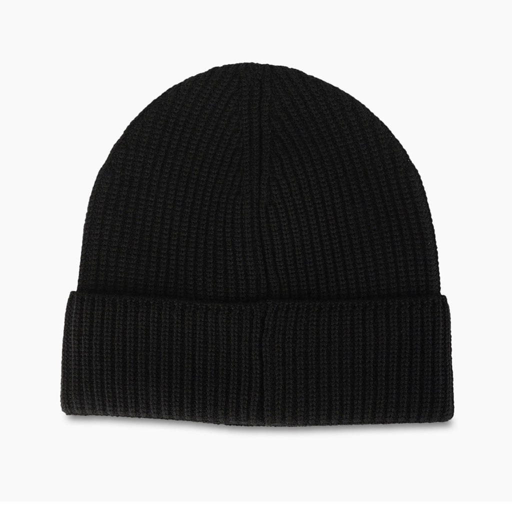 Cp Company Metropolis Series Extrafine Merino Wool Logo Beanie in Black