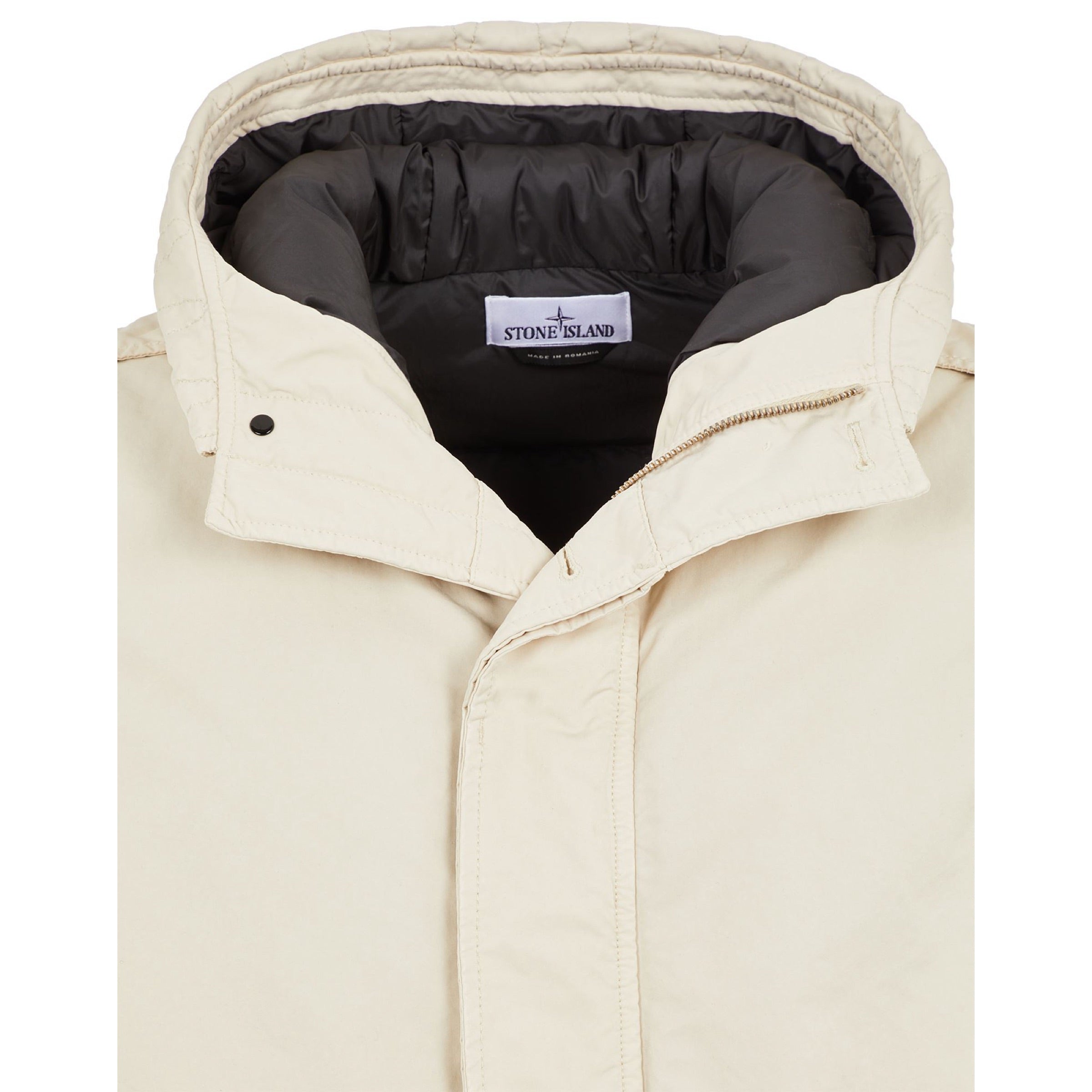 Stone Island David-Tc Short Down Parka in Plaster