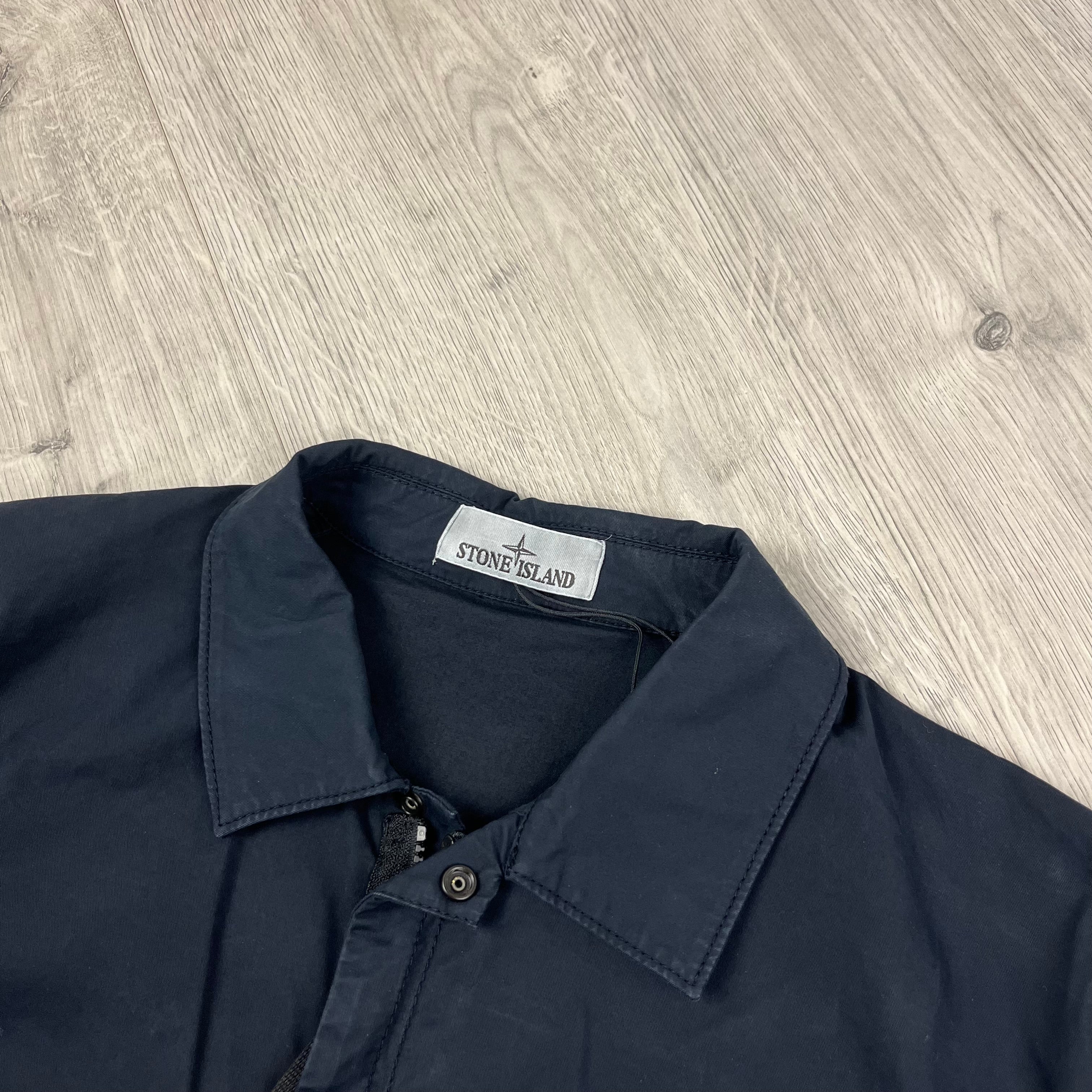 Stone Island Zip Overshirt - Navy