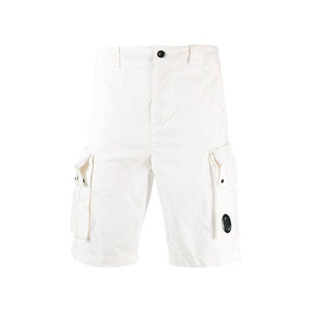 Cp Company Flatt Nylon 2 In 1 Lens Cargo Pants / Shorts in White