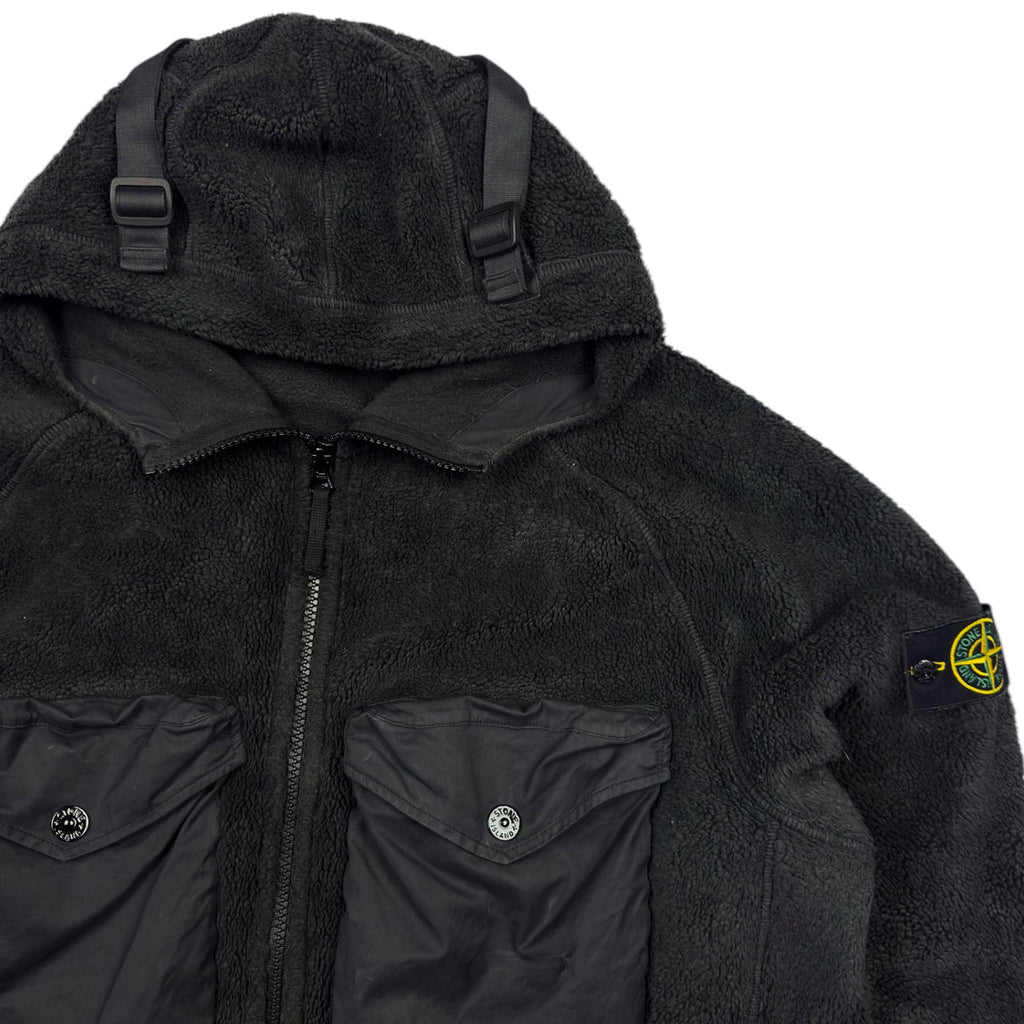 A/W 21 Stone Island Teddy Fleece Jacket - Black