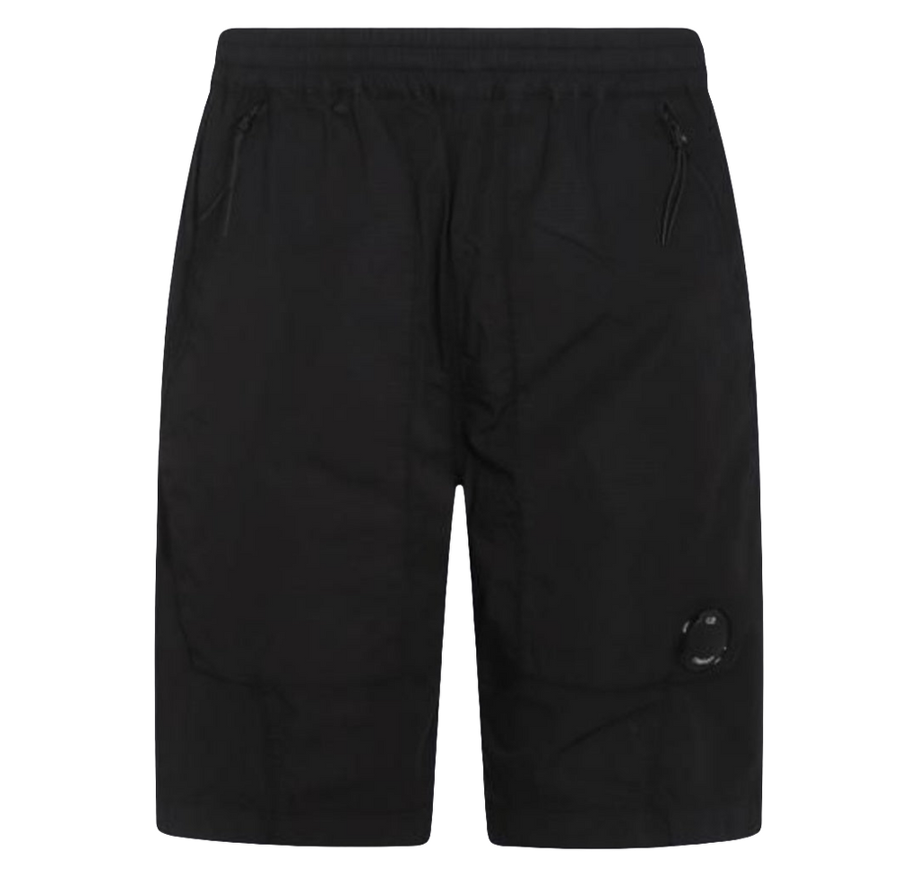 Cp Company Rip-Stop Lens Shorts in Black