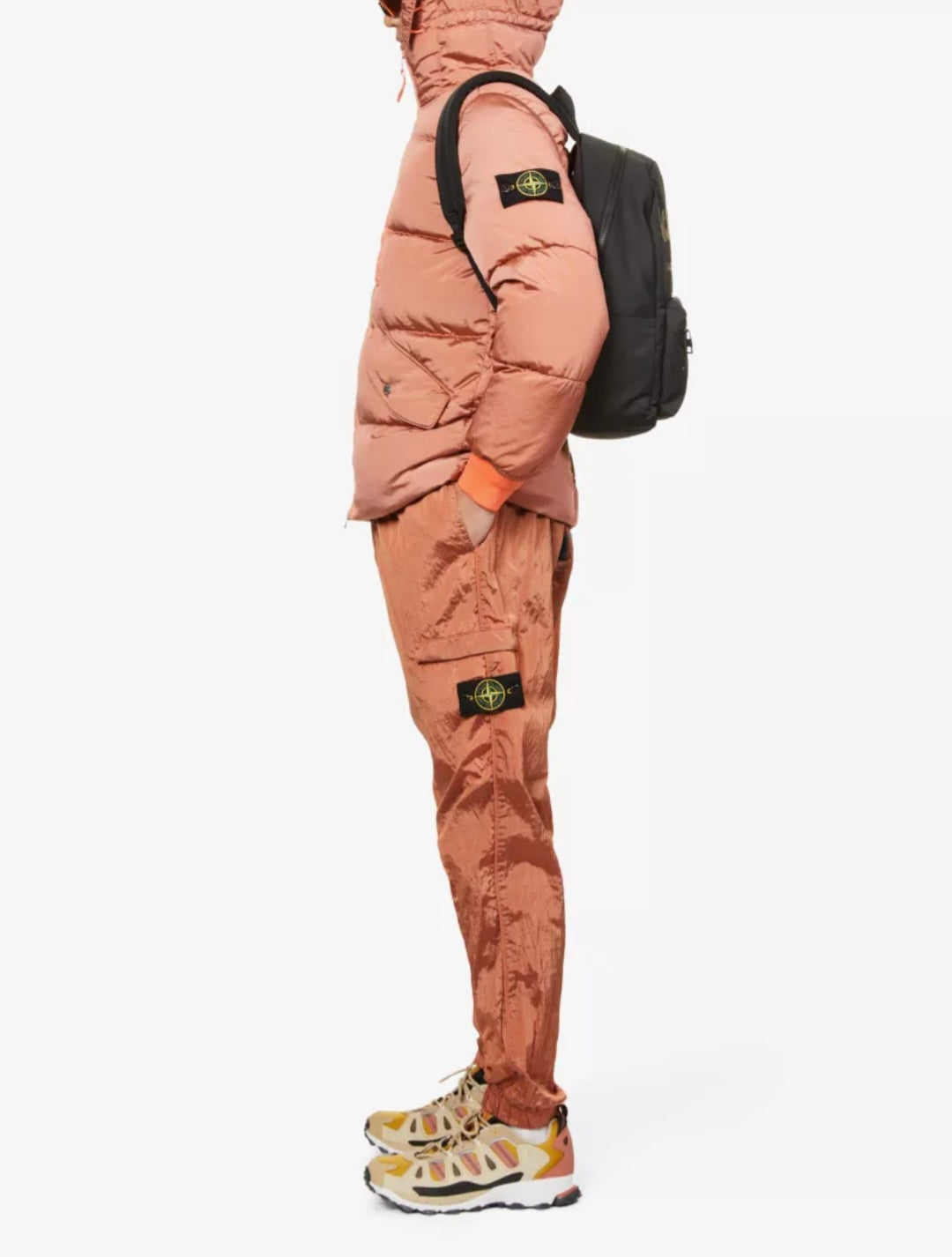 Stone Island Nylon Metal Econyl Regenerated Nylon With Down In Peach