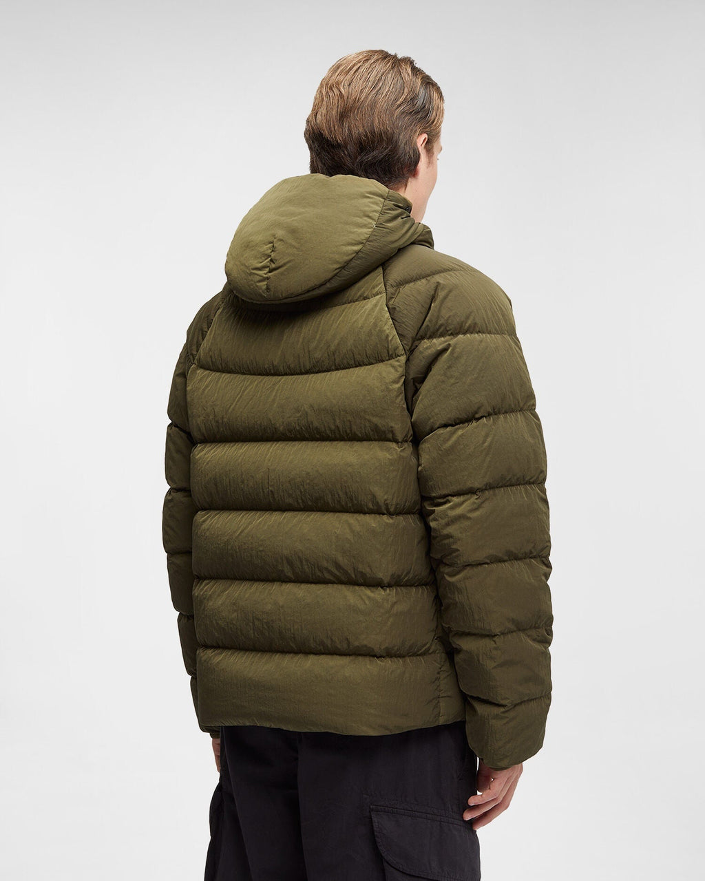 Cp Company Eco-Chrome R Goggle Down Jacket in Ivy Green