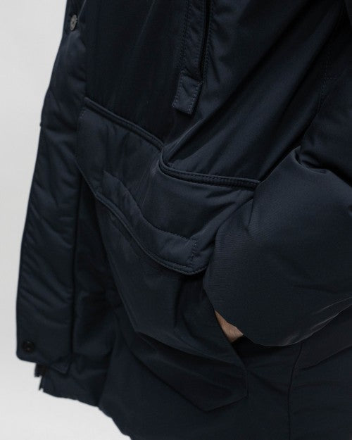 Stone Island Micro Twill Down Jacket In Navy