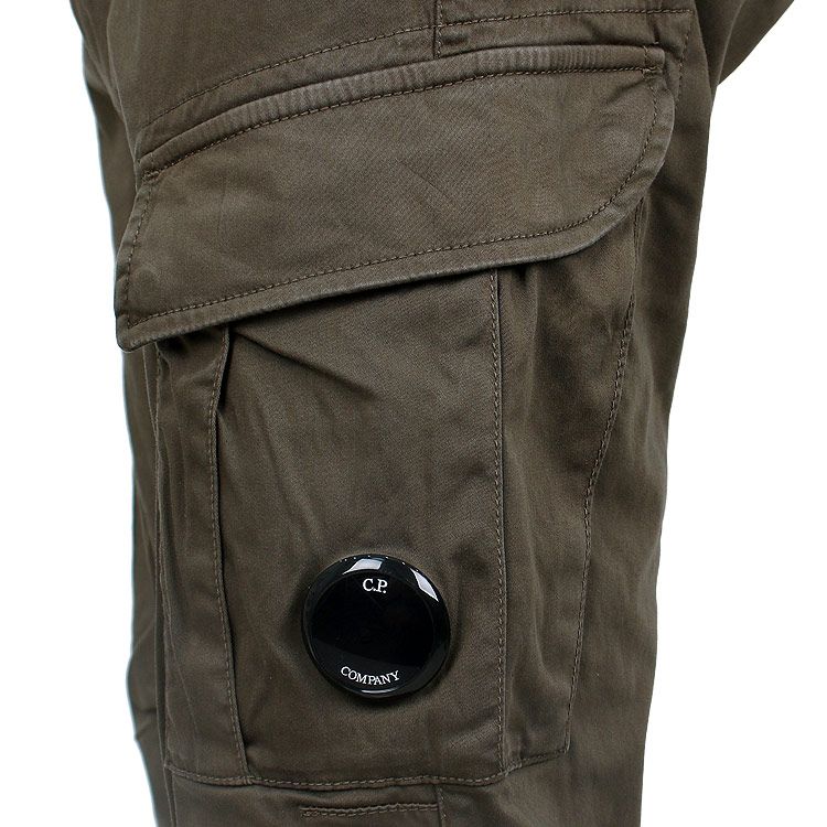 Cp Company 056A Stretch Sateen Cargo Pants In Ivy Green