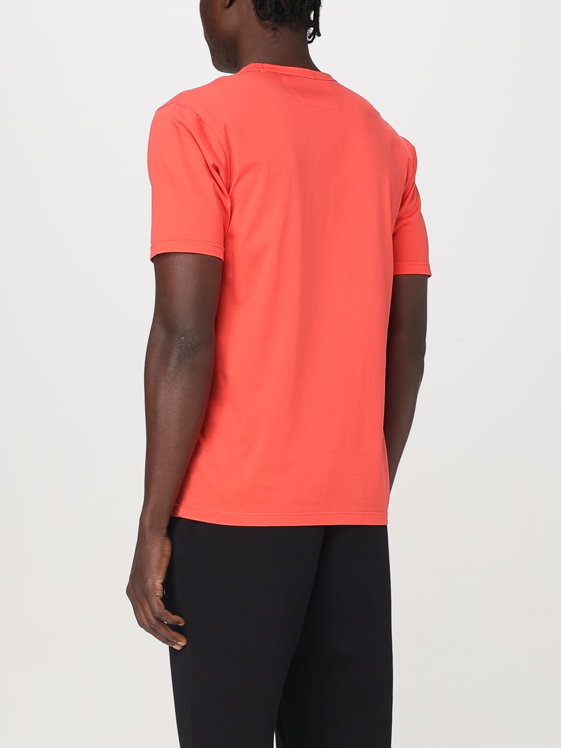 Cp Company 100% Mercerized Cotton Stitch Logo T-Shirt High Risk Red