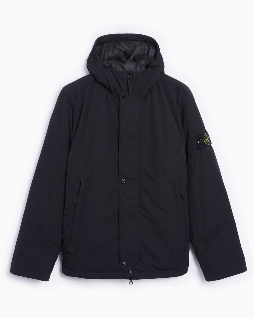 Stone Island Micro Twill With Primaloft Insulation Jacket In Black