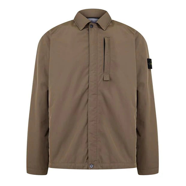 Stone Island Micro Twill With Primaloft Insulation Jacket In Walnut Brown