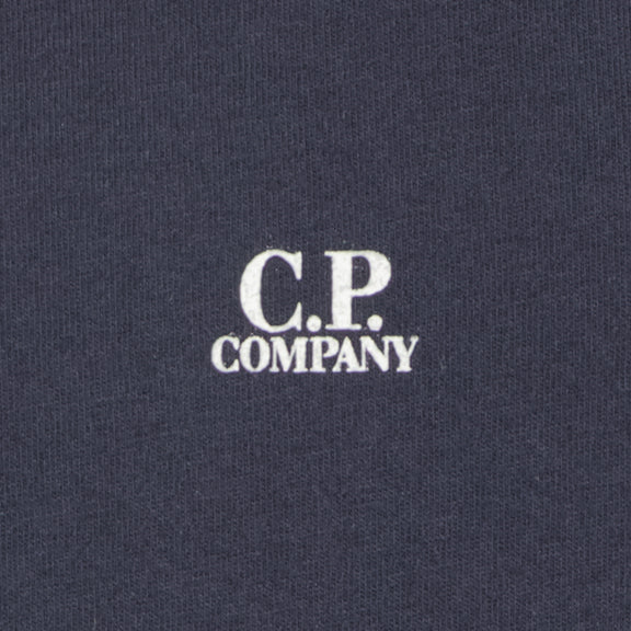 Cp Company Resist Dyed Small Logo T-Shirt in Navy