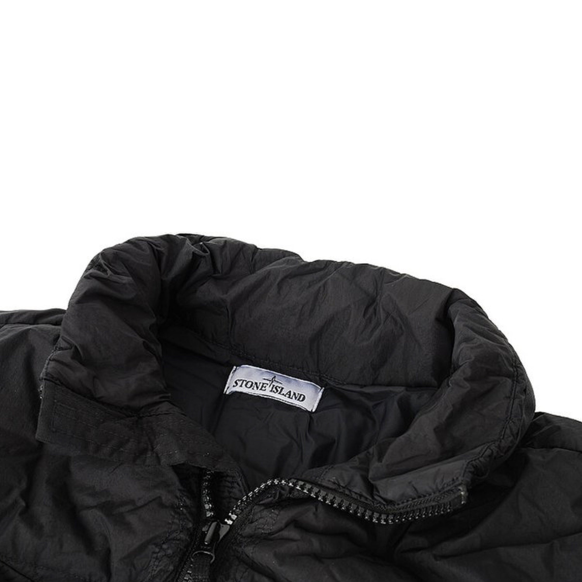 Stone Island Garment Dyed Crinkle Reps R-Ny Down Jacket In Black