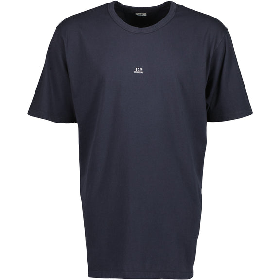 Cp Company Resist Dyed Small Logo T-Shirt in Navy