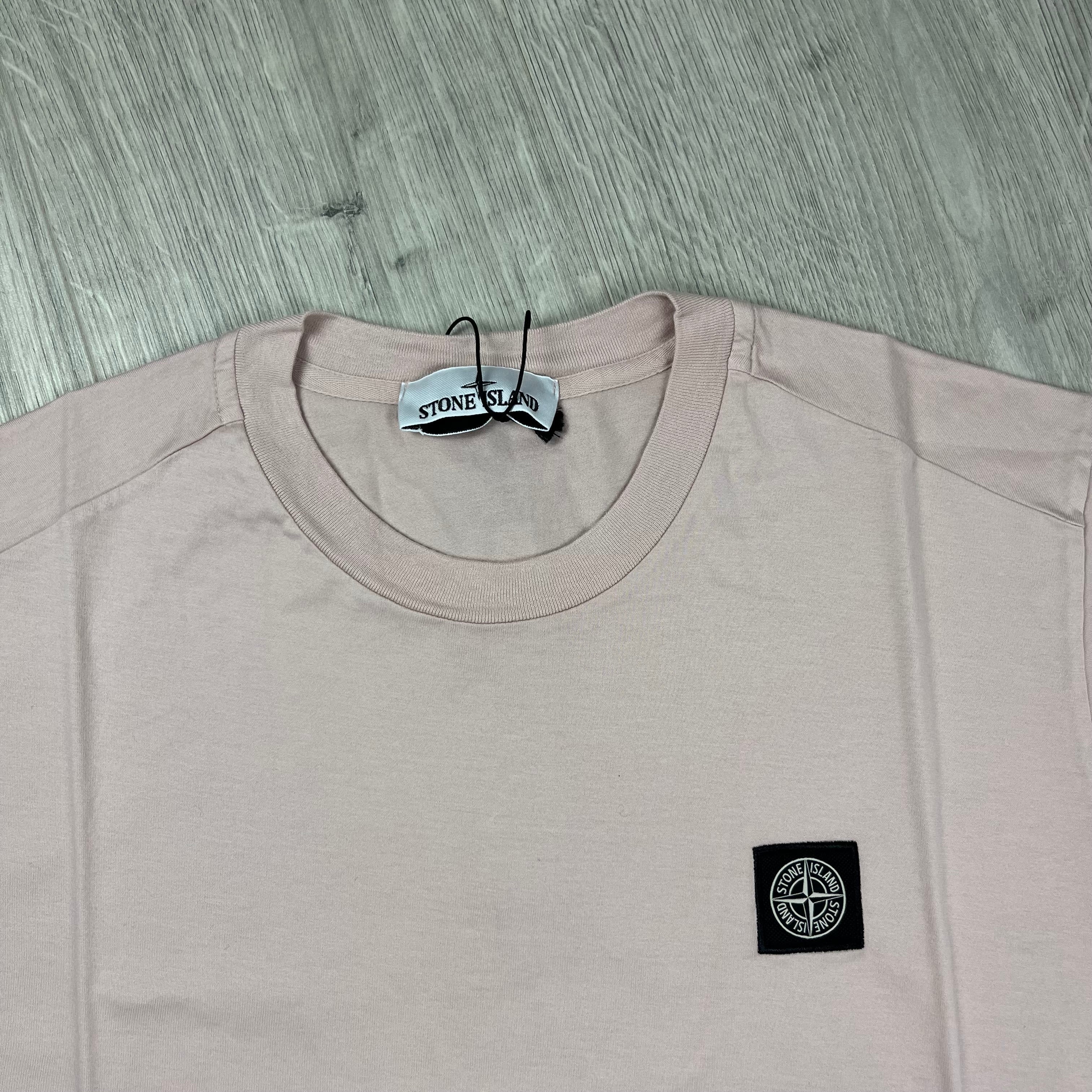 Stone Island Patch T-Shirt - Rose