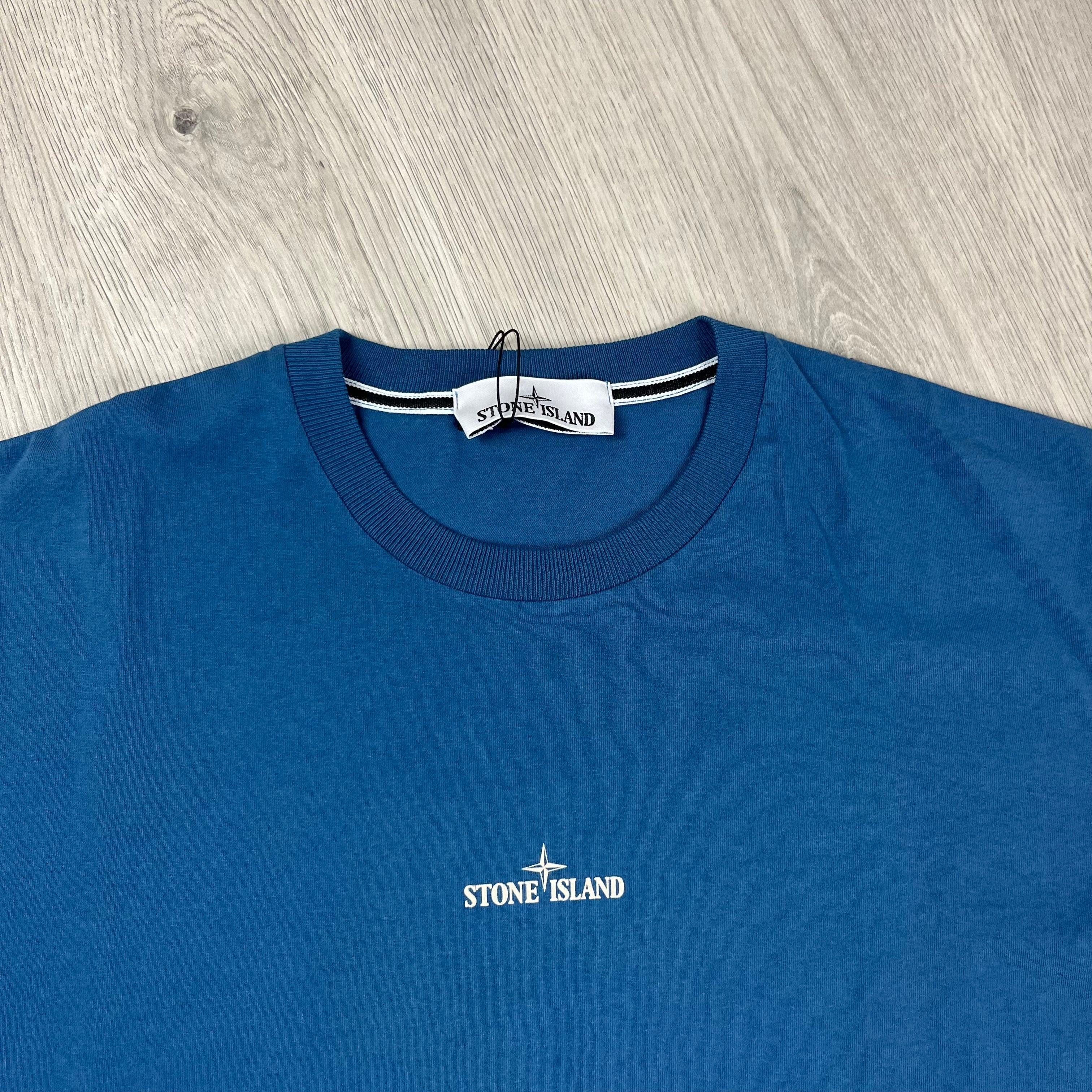 Stone Island Printed T-Shirt - Avio Blue